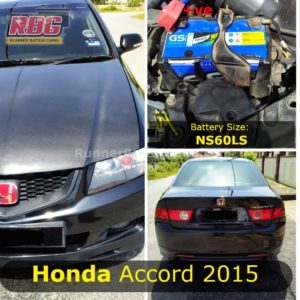 Saiz Bateri Kenderaan Honda Accord 2015